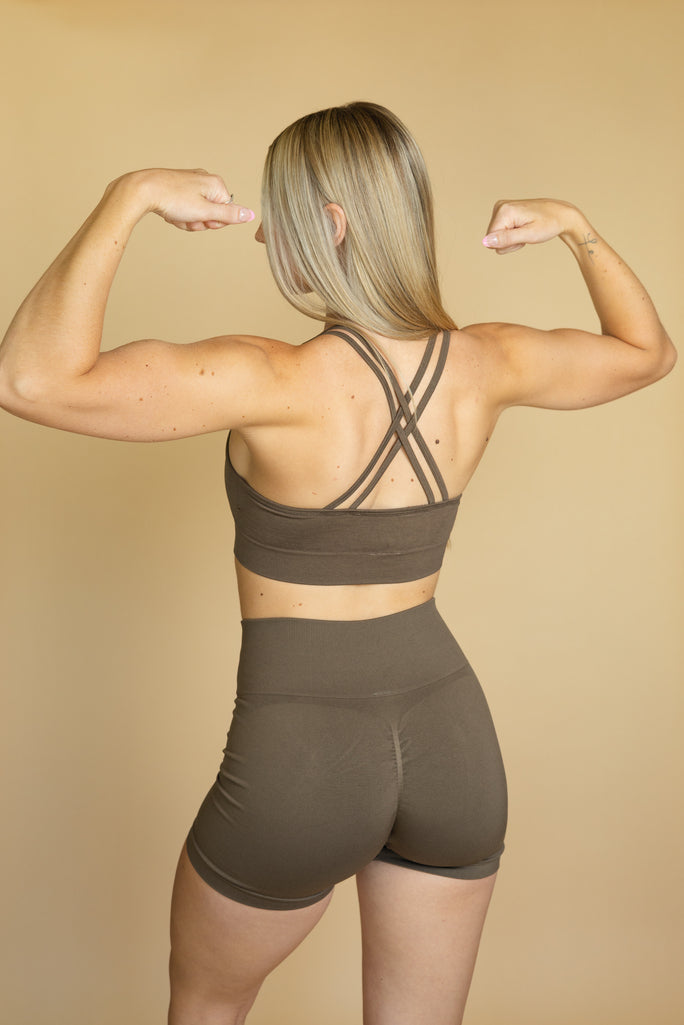 Power Seamless Bra- Coffee