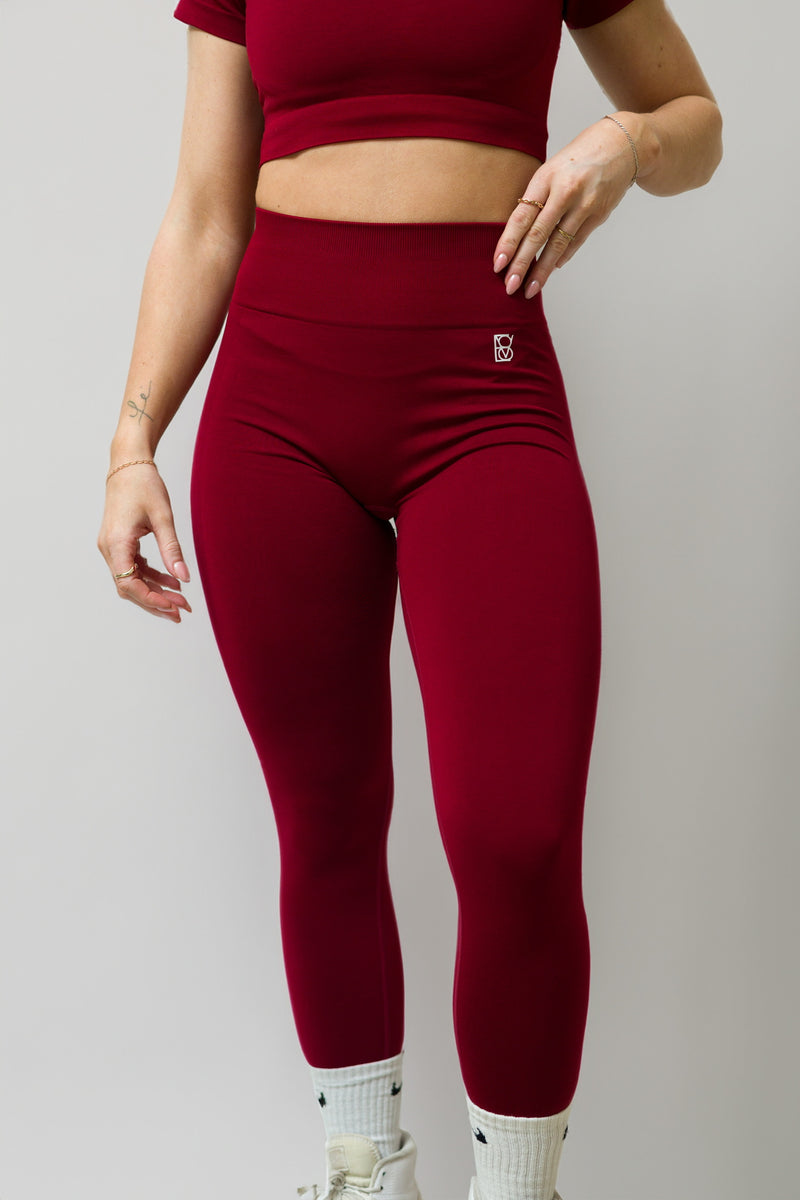 Power Seamless Legging - Ruby Red